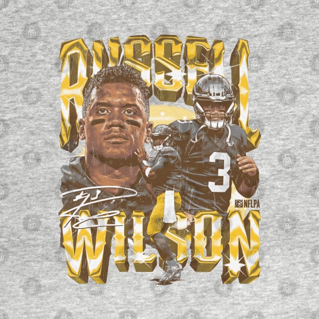 Russell Wilson Pittsburgh Vintage by artbygonzalez